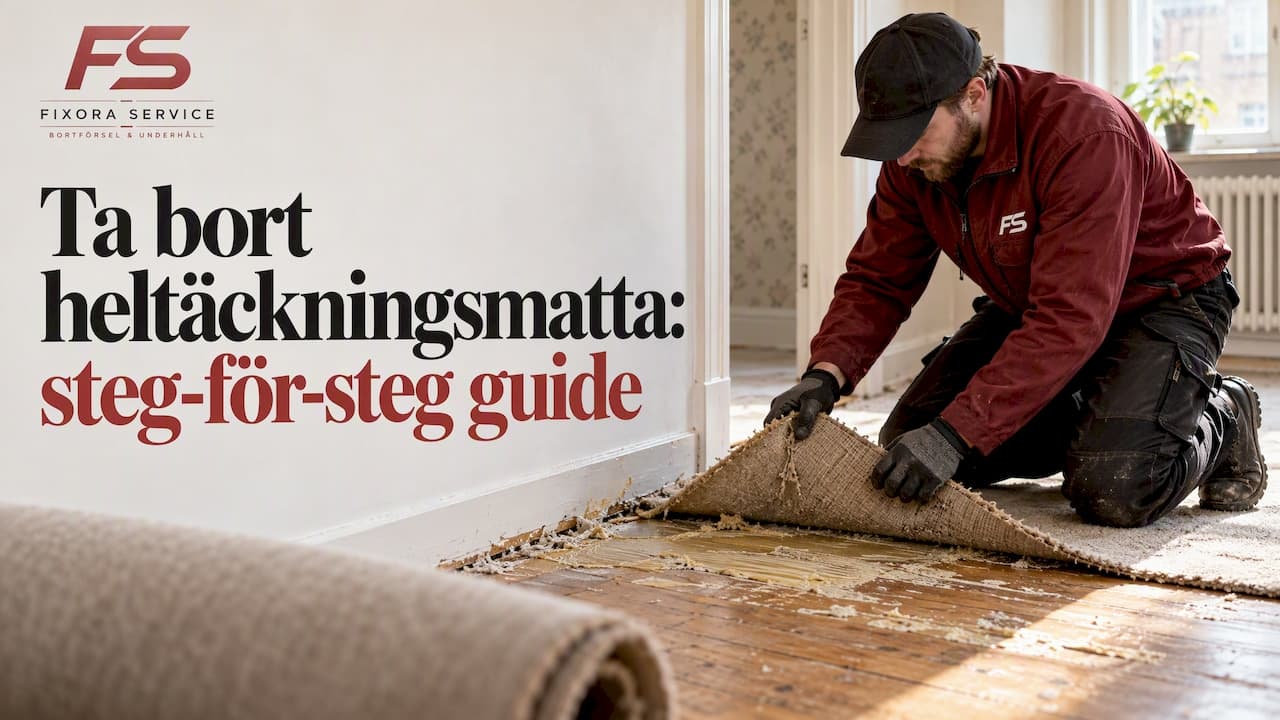 Ta bort heltäckningsmatta: steg-för-steg guide