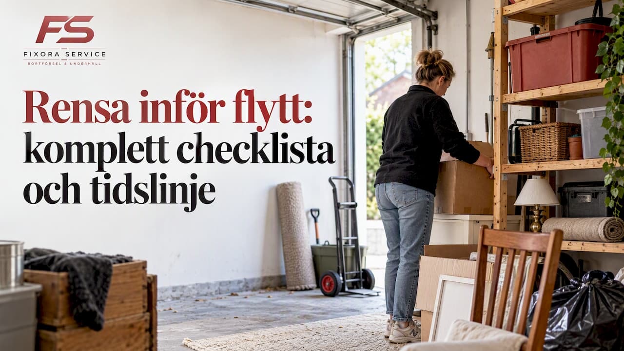 Rensa inför flytt: komplett checklista och tidslinje